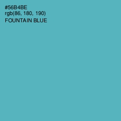 #56B4BE - Fountain Blue Color Image